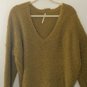 Free People boucle knit slouchy sweater